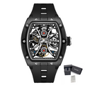 MEGIR Men's Sports Watch Fashion Automatic Mechanical Movement Watches Skeleton Luminous Waterproof Business Wristwatches 9198-4-17