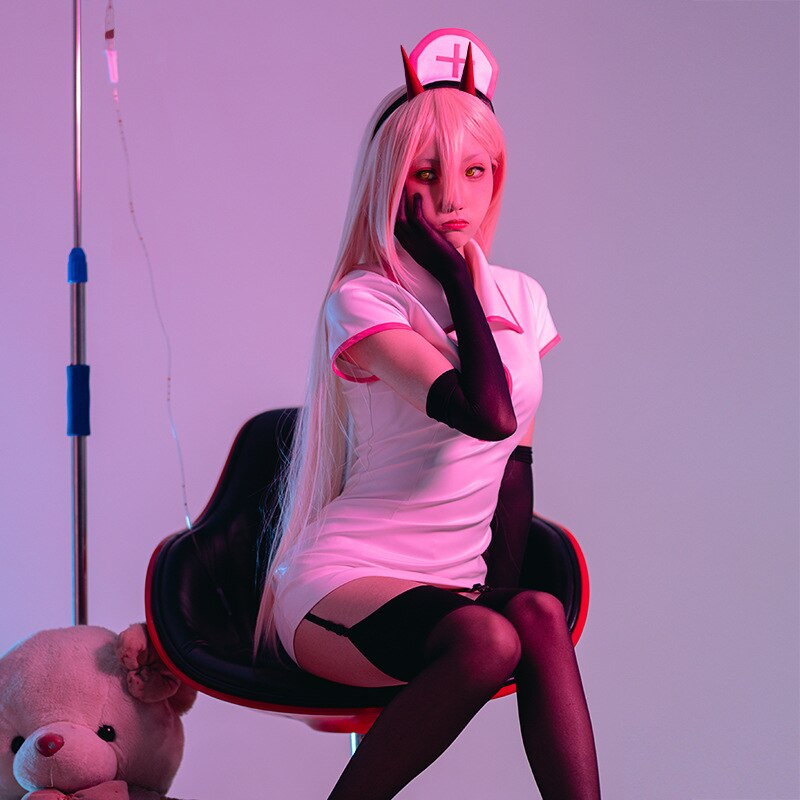 Chainsaw Man Cosplay Costume Party Series Nurse Suit Full Set Chainsaw Man Dress Chainsaw Man Anime Demon Hunter Dress Up