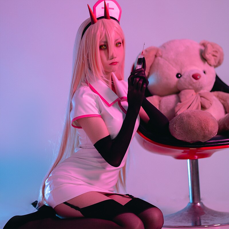 Chainsaw Man Cosplay Costume Party Series Nurse Suit Full Set Chainsaw Man Dress Chainsaw Man Anime Demon Hunter Dress Up