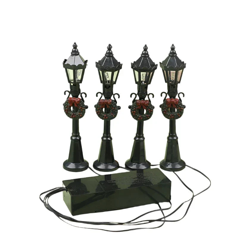 Christmas Mini Street Light Models 4-Piece