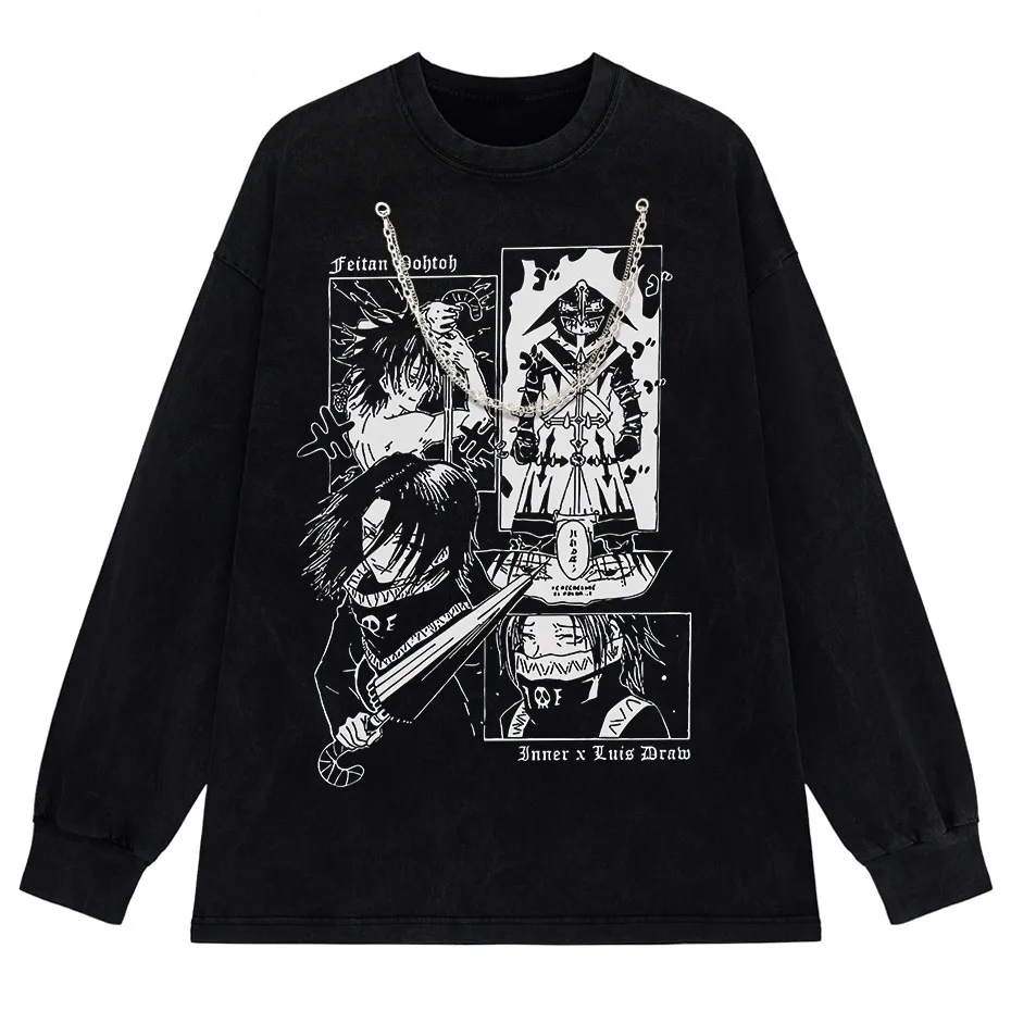 Feitan Anime Casual Cotton Short Sleeve T-Shirt-4