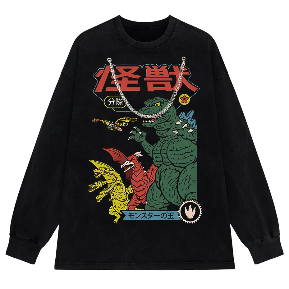 Japanese Anime Print T-Shirt Men Short Sleeve Casual Tee-1