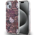 Zadní Kryt Hello Kitty pro Apple iPhone 15 Hello Kitty růžové pohádky Hello (HKHCP15SHDGPTP)-0