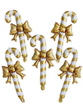 Golden Bow Candy Cane Handheld Stick Balloon for Christmas