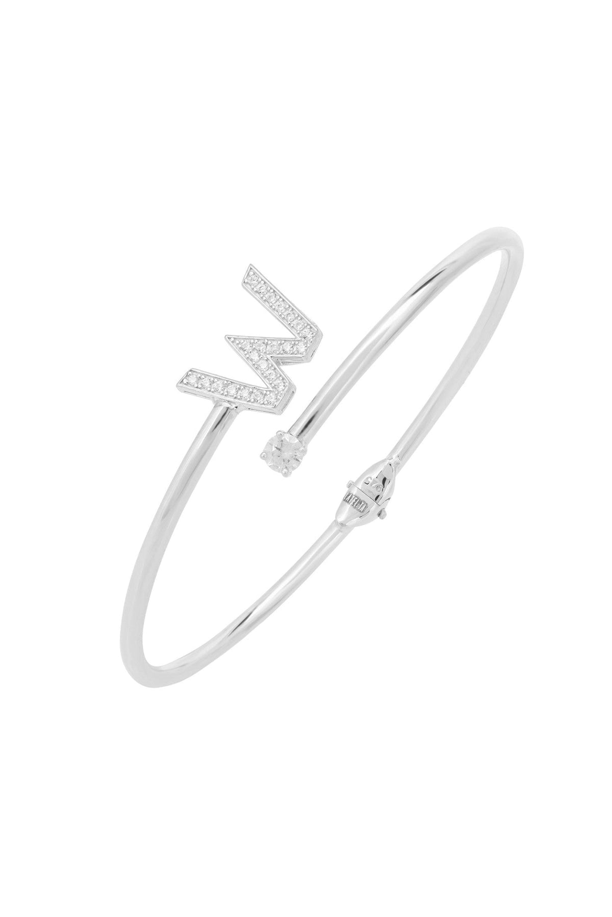 Initial Bangle Silver W