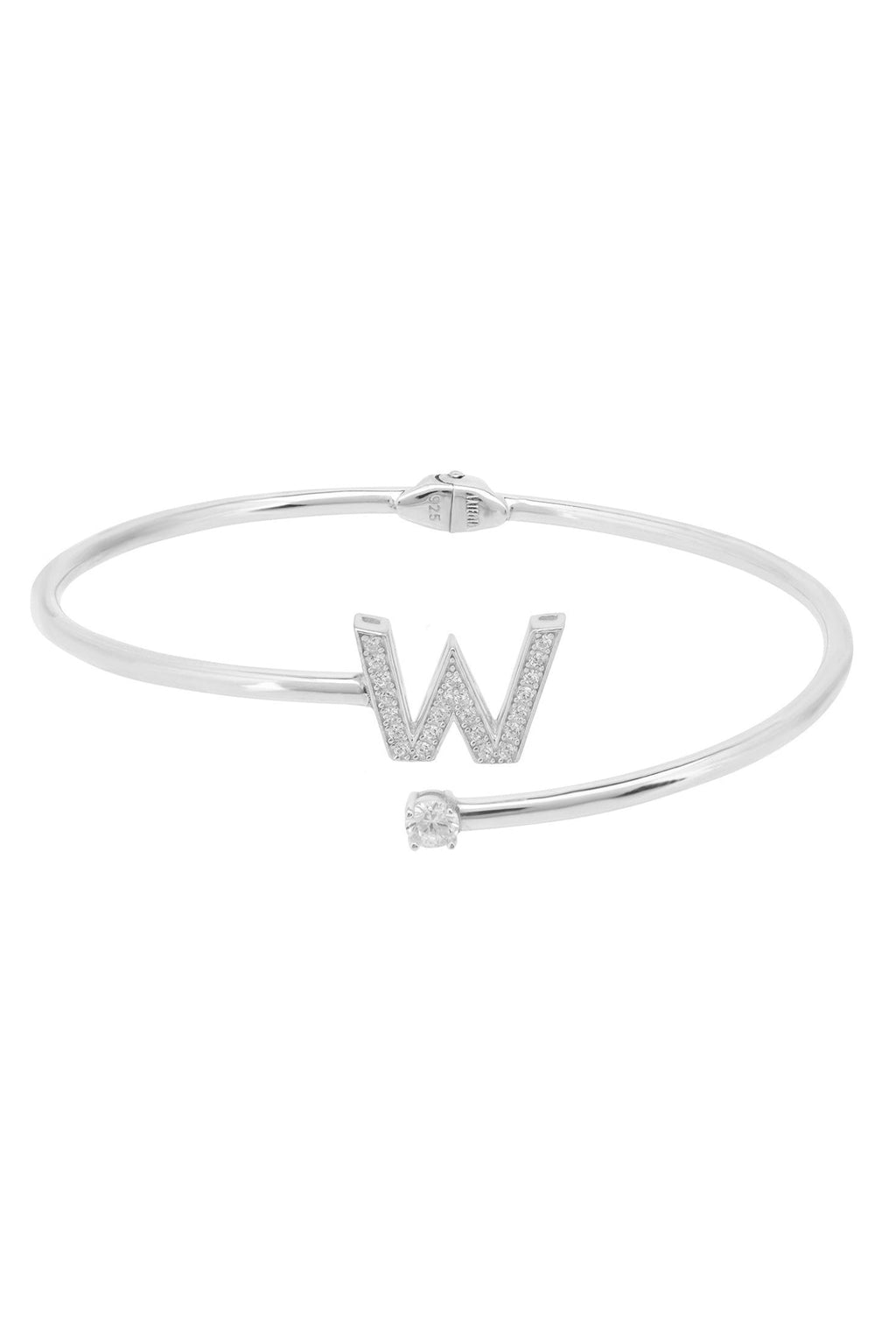 Initial Bangle Silver W