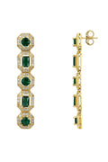 Whistledown Emerald Drop Earrings Gold