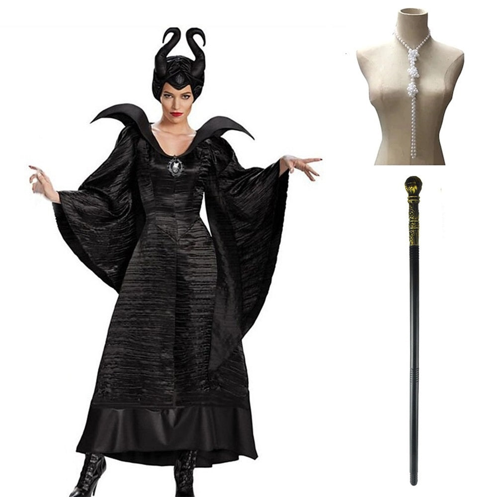 Sleeping Beauty Maleficent Witch Costume Halloween Witch Dress Party Cosplay Dress