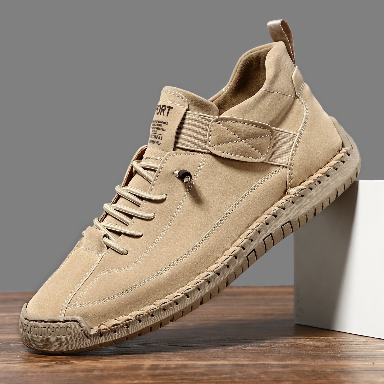 Men's mid top Martin boots outdoor casual workwear stitched men's shoes