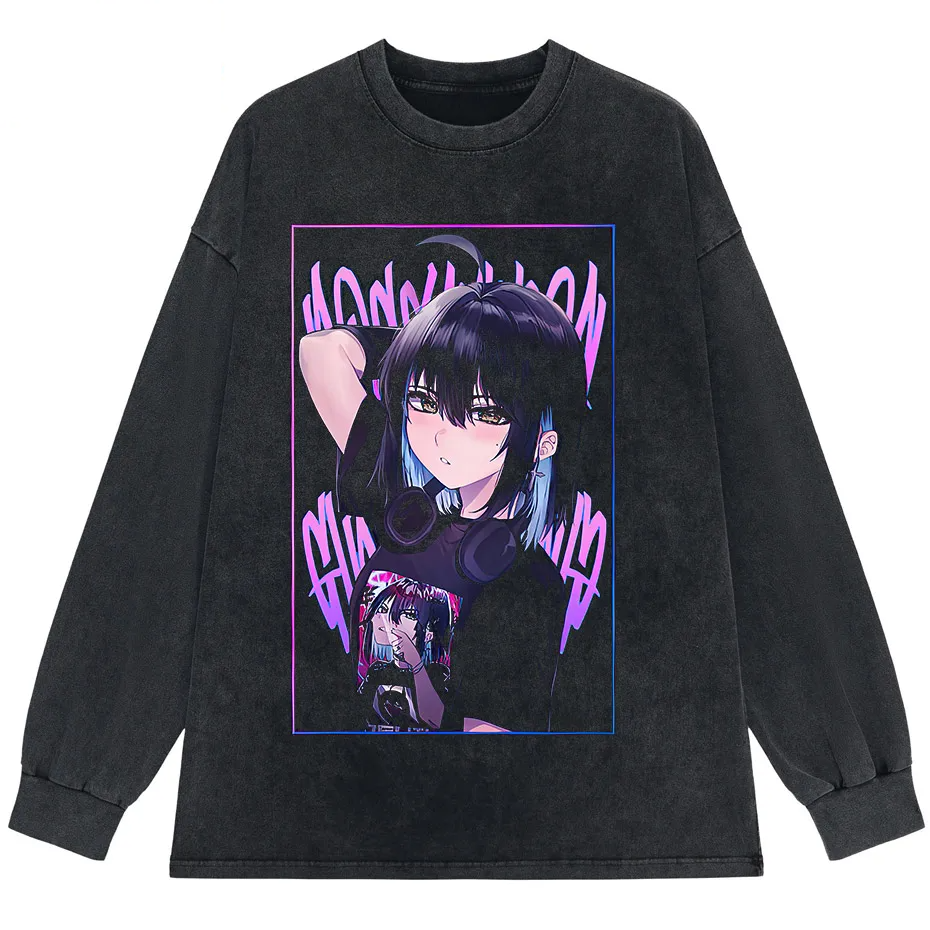 Women's Japanese Anime T-Shirt Y2K Harajuku Hip Hop Short Sleeve Summer Top-3