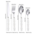 304 stainless steel knife and fork spoon creative pearl ceramic handle tableware western steak knife and fork dessert spoon