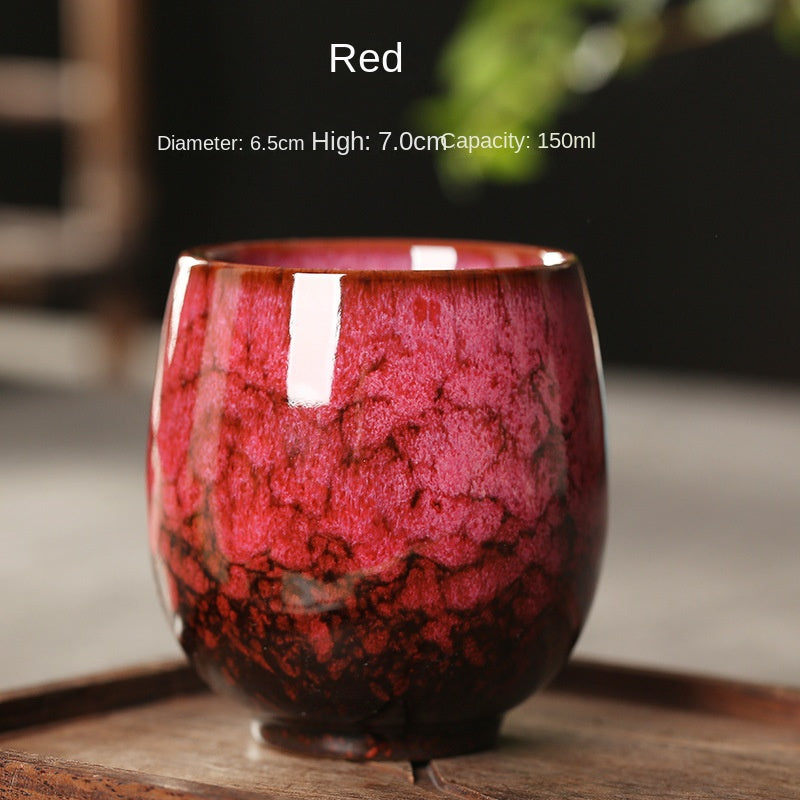 150ML  Ceramic Kung Fu Tea Cup for Home Use, Single Personal Tea Cup, Tenmoku Jian Zhan, Yohen Master Tea Bowl, Tea Cup, Tea Bowl