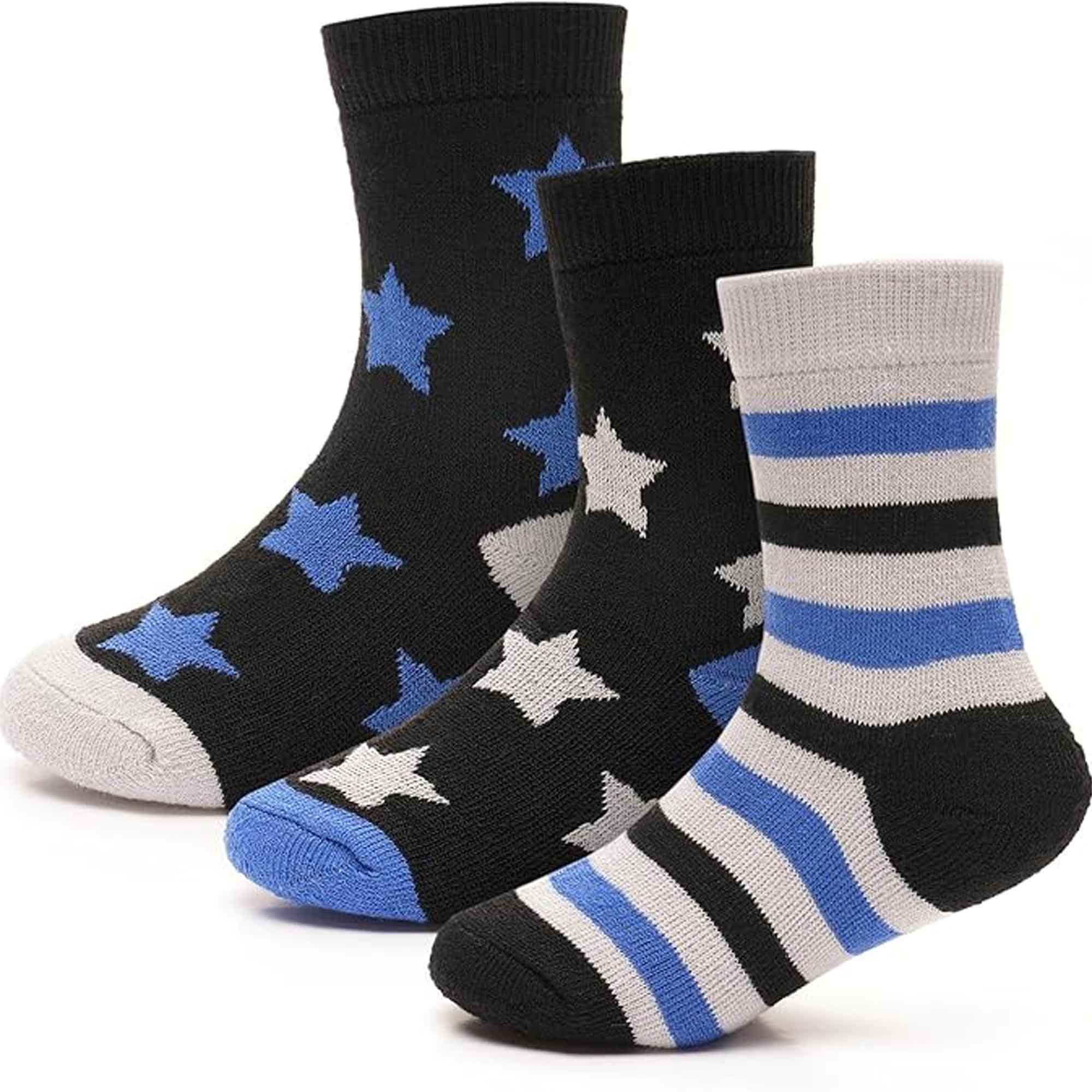 Heatwave Thermalwear Kids Thermal Socks 6 Pack Non Slip Cushioned Warm Winter Boots Sizes