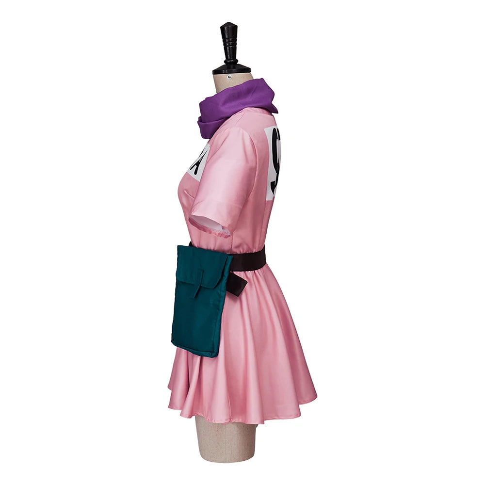Anime Bulma Cosplay Costume Pink Dress Adult Clothes Uniform Kawaii Girls Carnival Masquerade Party Outfit