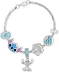 Disney Stitch Silver Plated Charm Bracelet-0