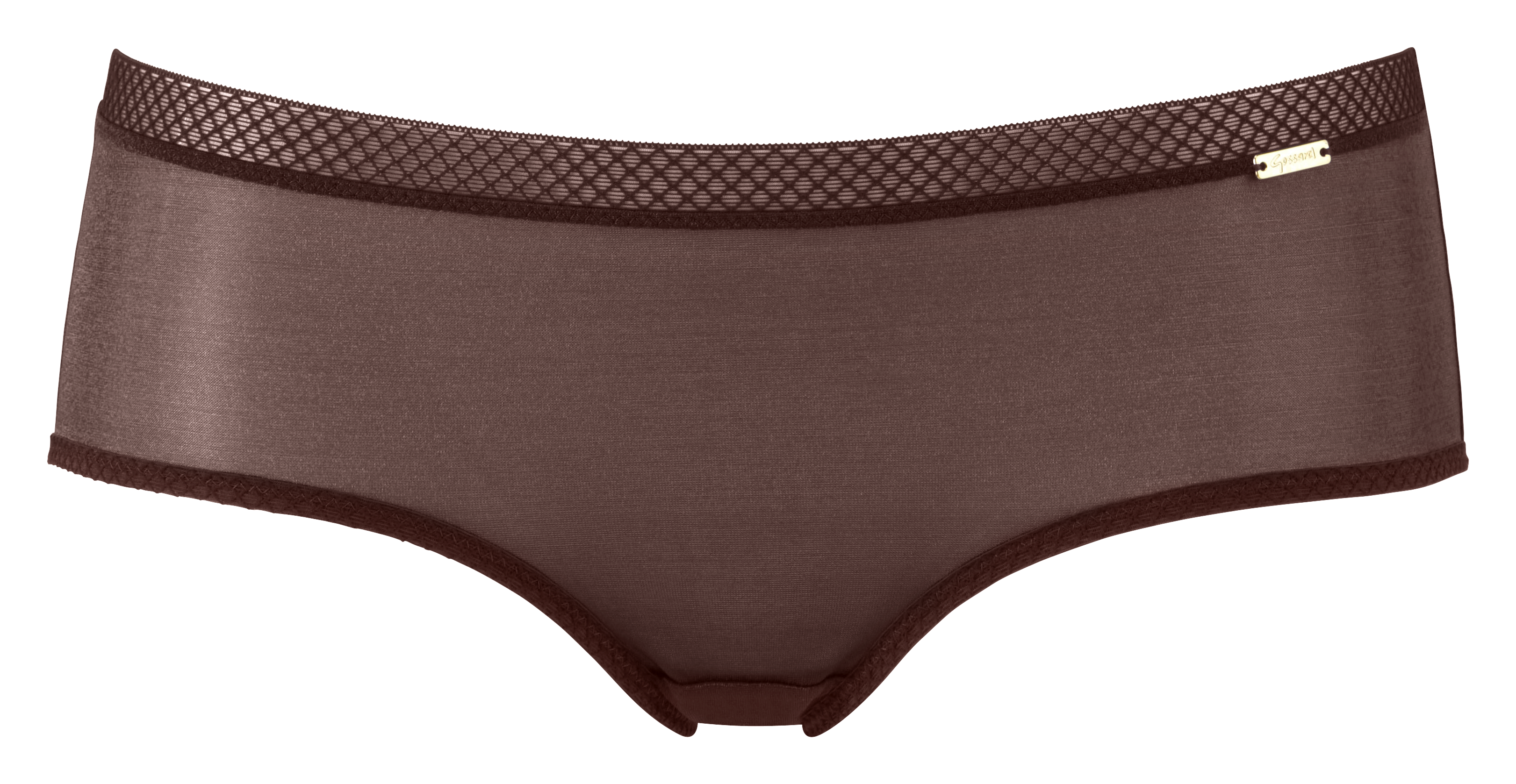 Sheer See Through Shorts Panty Gossard Glossies Brown-2
