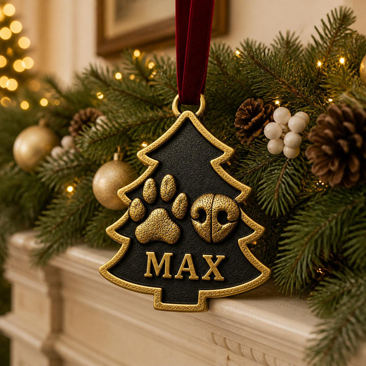 Pet Print Ornament, Christmas Tree