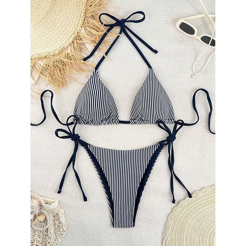 Halter Two-Piece Swimwear Women's Sexy Bikini Beach Hot Spring Swimming Suit