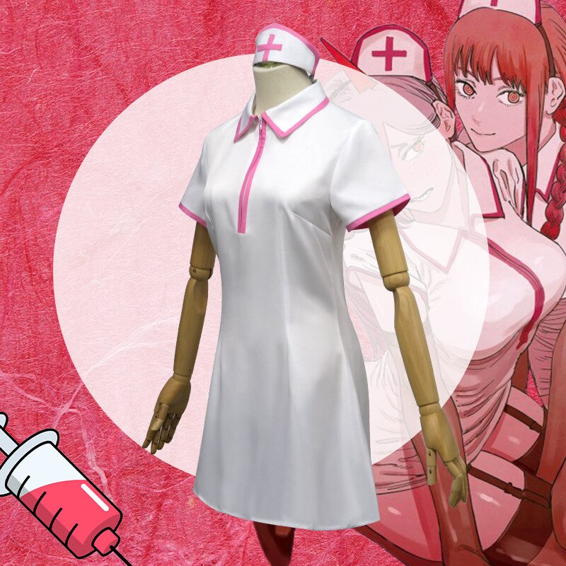 Chainsaw Man Cosplay Costume Party Series Nurse Suit Full Set Chainsaw Man Dress Chainsaw Man Anime Demon Hunter Dress Up