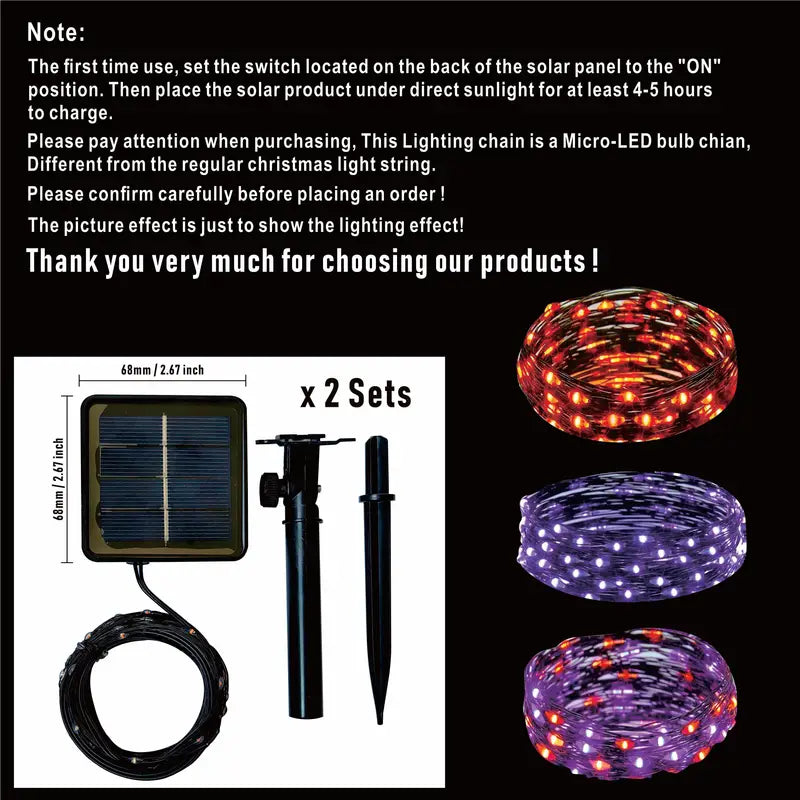 Twinkling Holiday Glow: Christmas Solar Copper Wire Lights