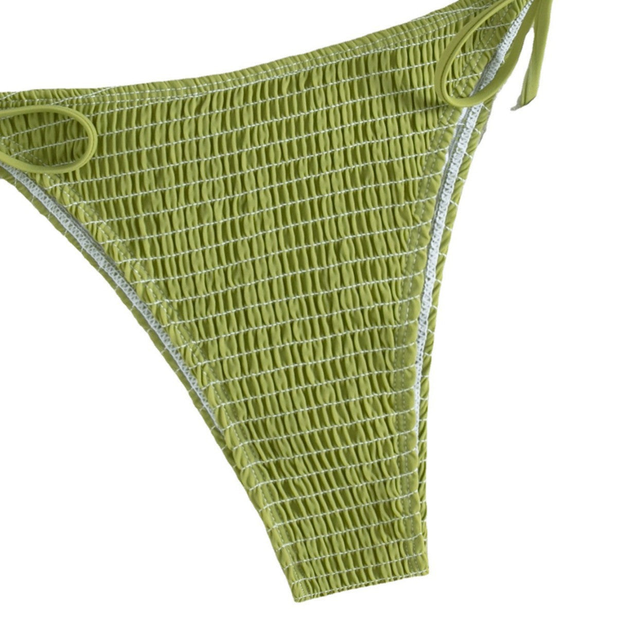 Strapless Bikini Swimwear for Women, High-Waisted Two-Piece Set with Tie-Back Design