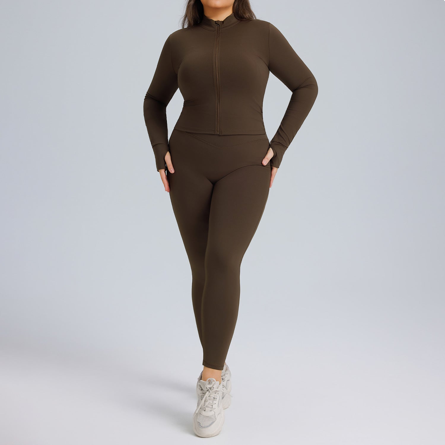 Women's Long Sleeved Yoga Suit Set