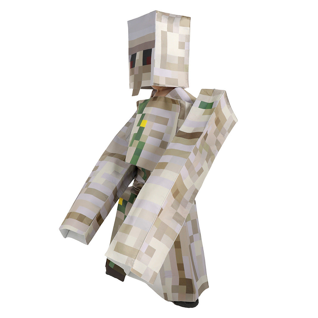 Golem Children's Cosplay Costume My World Game Minecraft Performance Costume Halloween Outfit