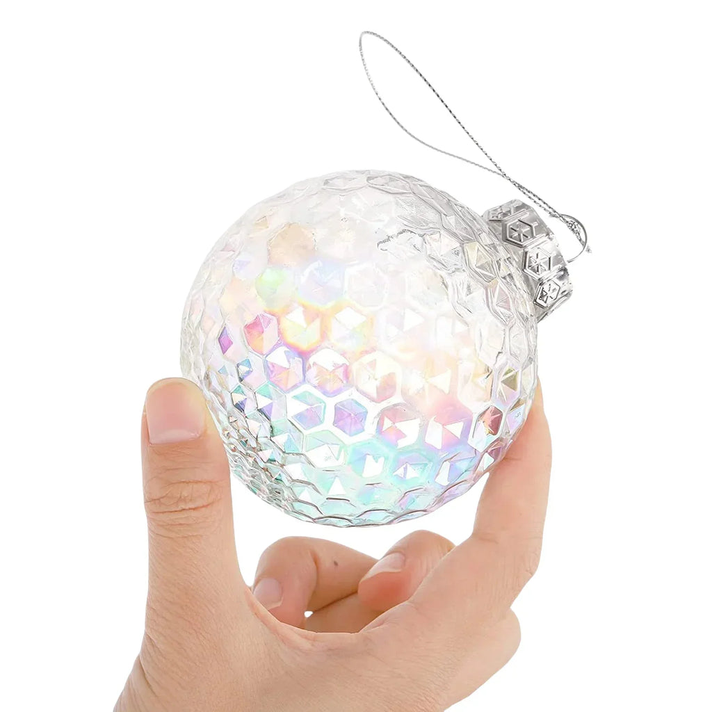 Colorful PET Christmas Balls - 8cm