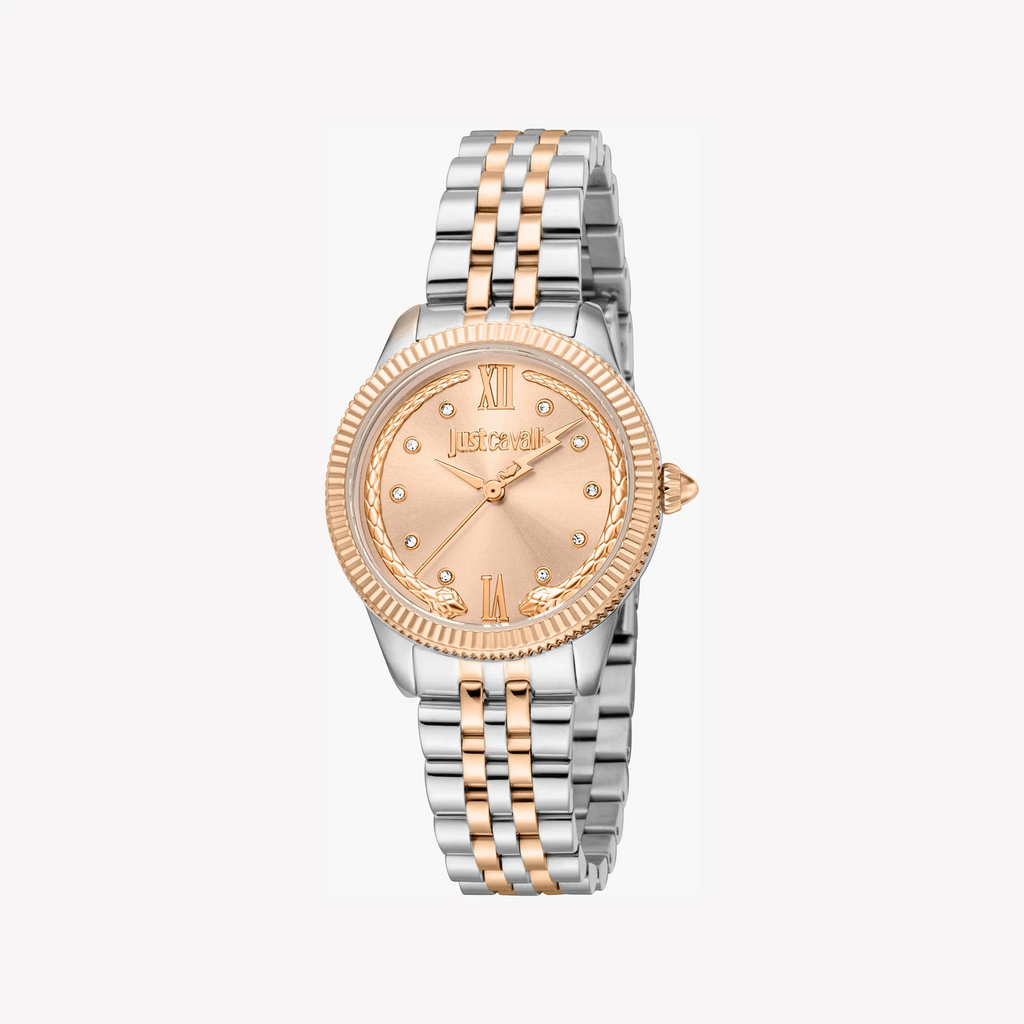 Just Cavalli Women's Two-Tone Watch, Rose Gold Dial | Jc1l315m0095-0