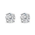 Platinum Round Lab Grown Diamond Solitaire Stud Earrings