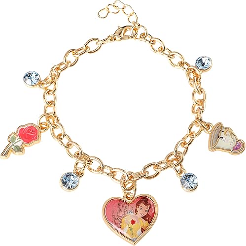 Disney Princess Yellow Gold Charm Bracelet-0
