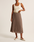 The Calliope Pleated Midi Skirt-0