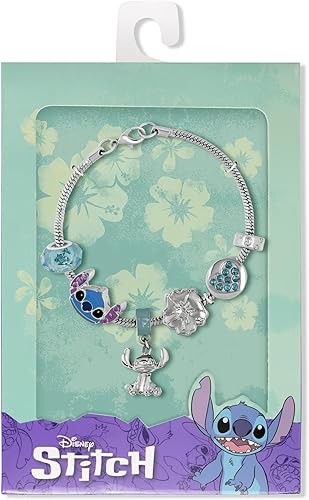 Disney Stitch Silver Plated Charm Bracelet-3