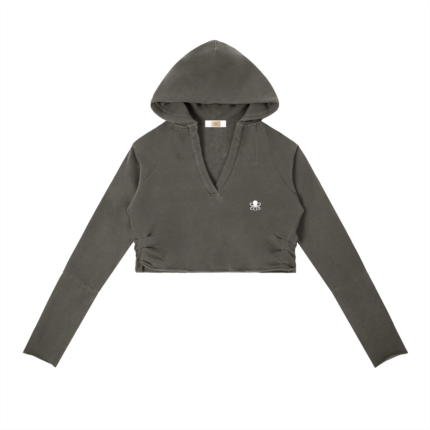 Vintage Washed Raw Edge Hoodie
