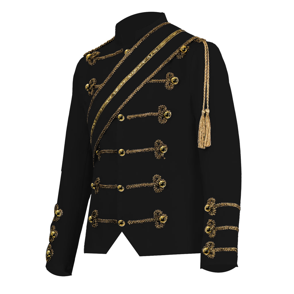 Male Black Royal Michael Jackson Cosplay Costume Men's Nightclub DJ Performance Outfit Stage Formal Wear