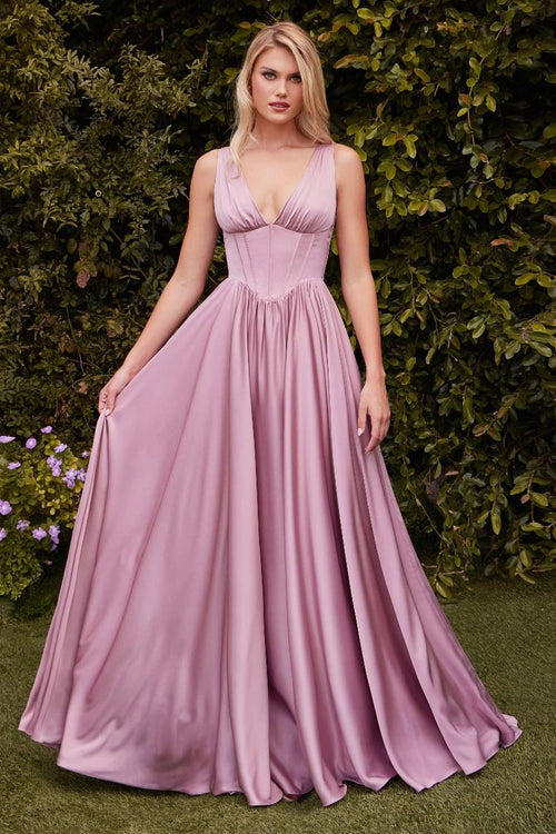 A-Line Soft Satin Dress-1