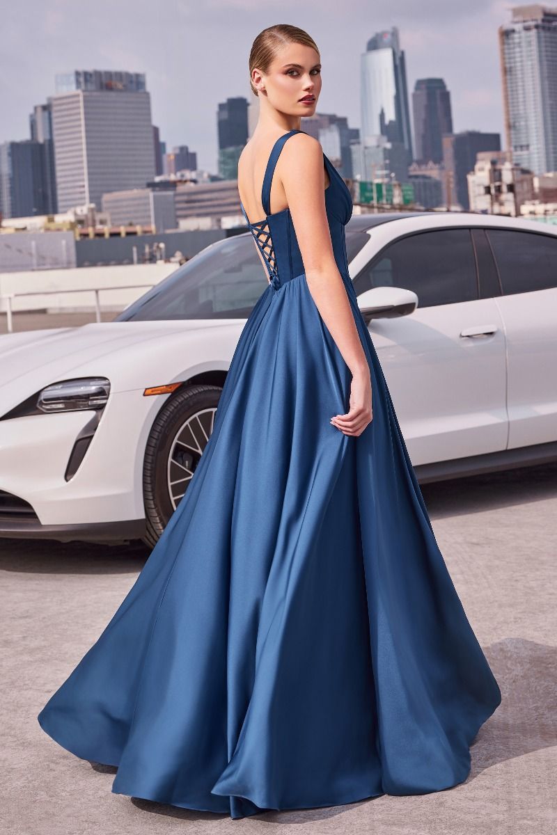 A-Line Soft Satin Dress-2