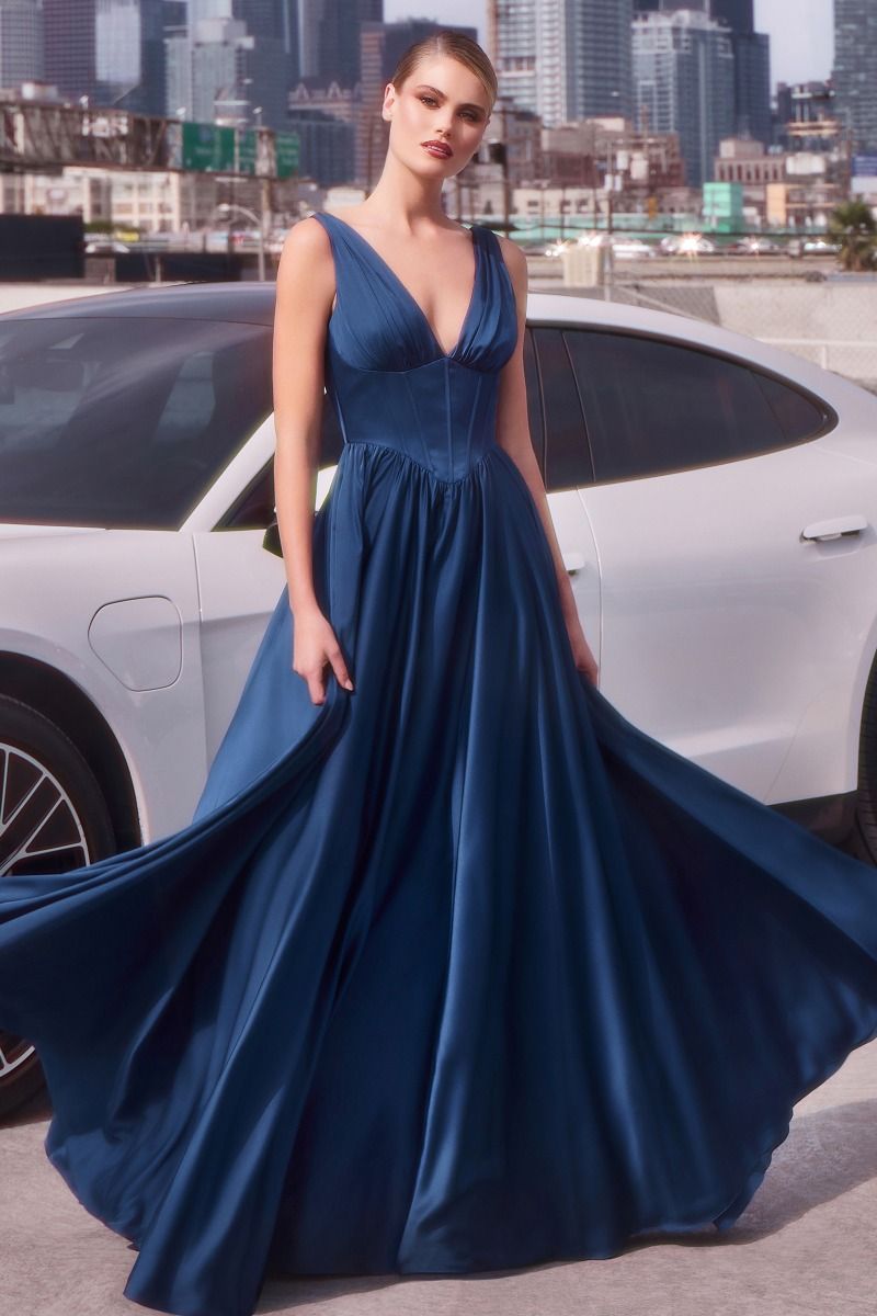A-Line Soft Satin Dress-3