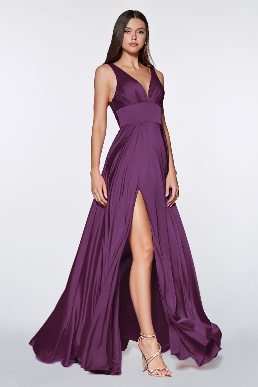 Soft Satin A-Line Dress-9