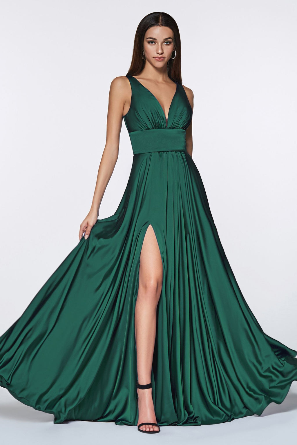 Soft Satin A-Line Dress-5