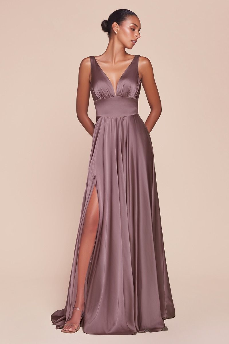Soft Satin A-Line Dress-10