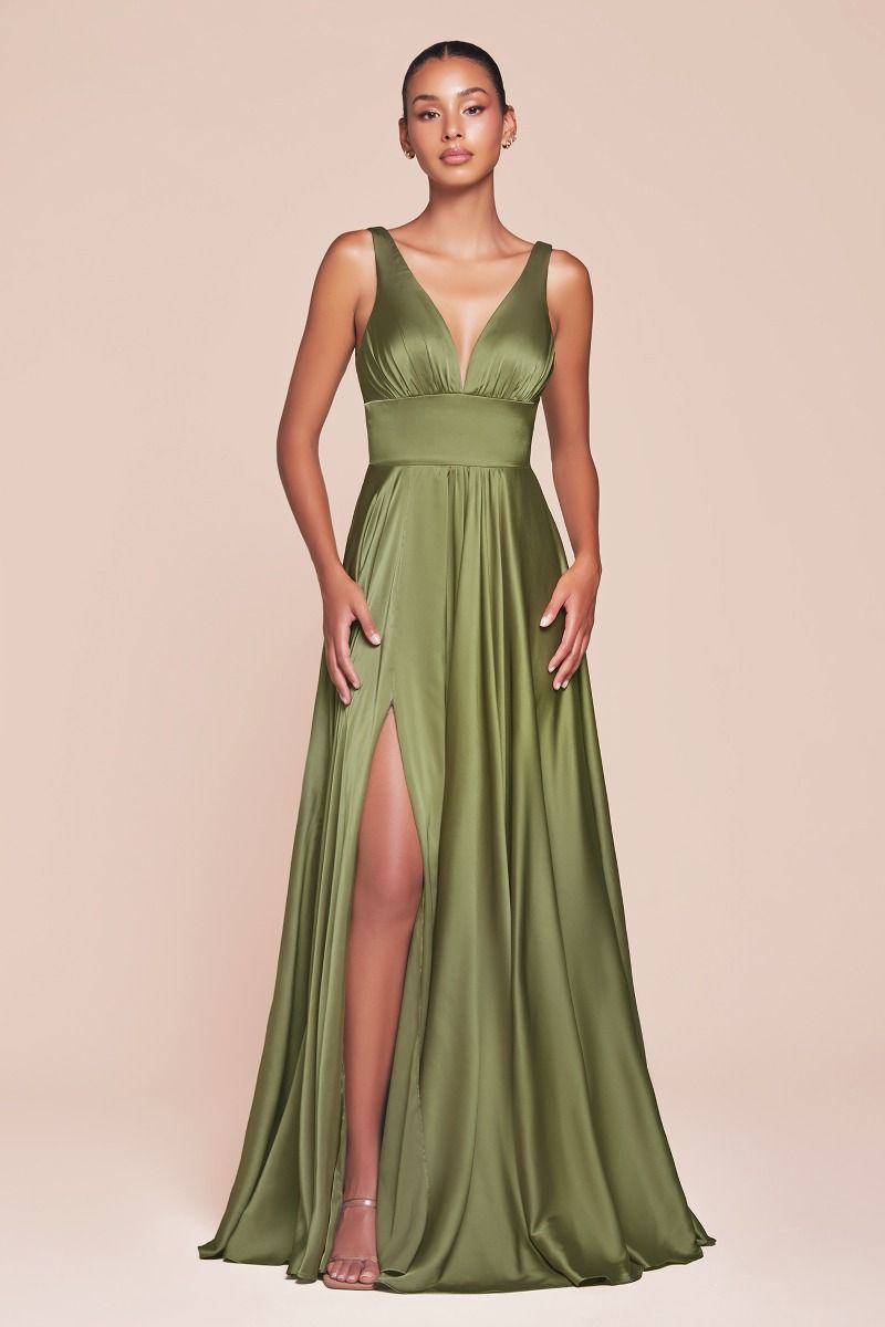 Soft Satin A-Line Dress-12