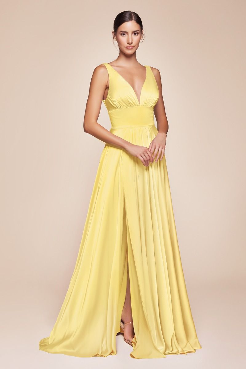 Soft Satin A-Line Dress-14