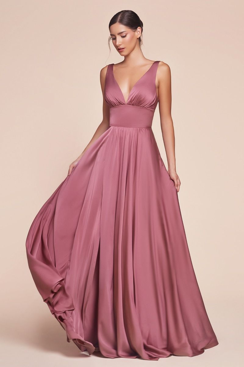 Soft Satin A-Line Dress-16