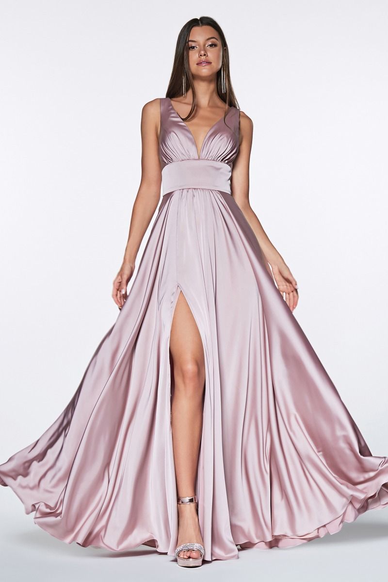 Soft Satin A-Line Dress-15