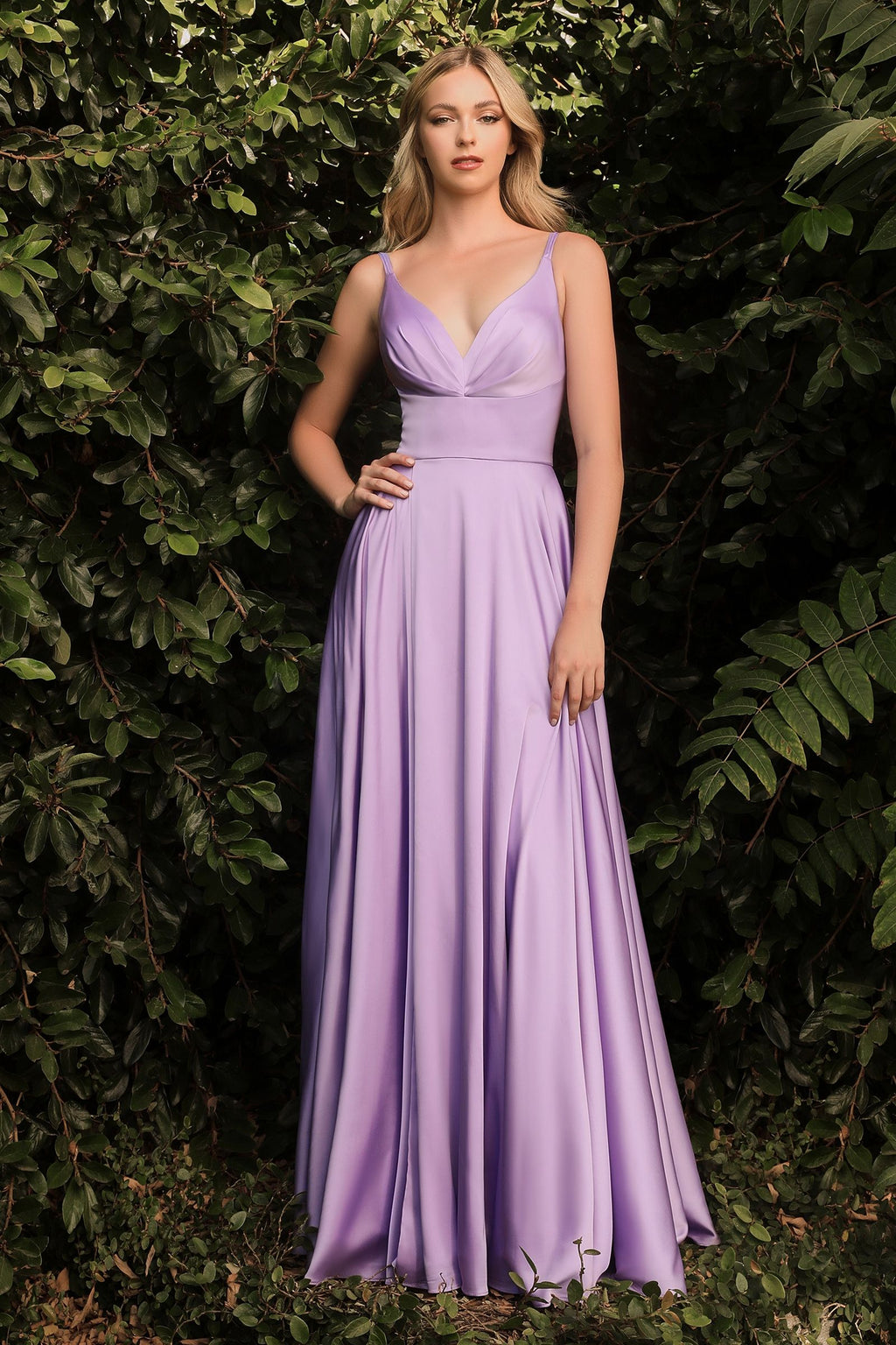 A-Line Satin Dress-2