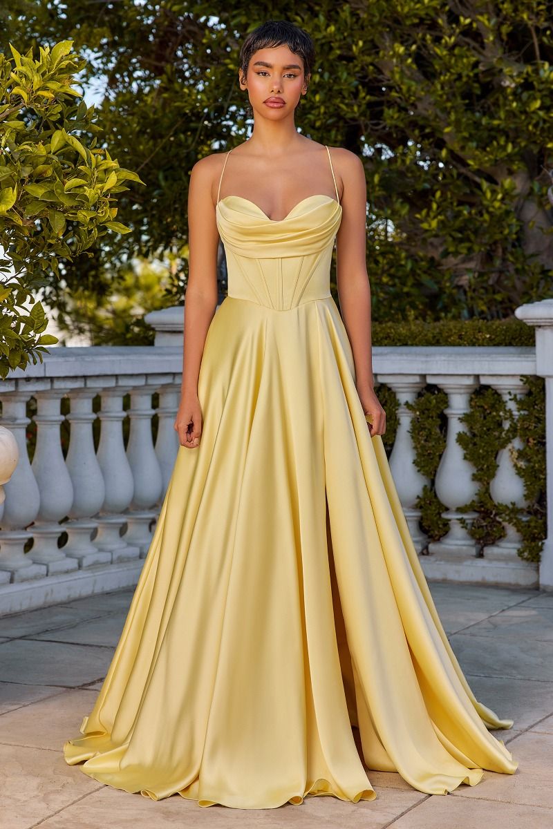 Luxe Satin A-Line Corset Dress-8