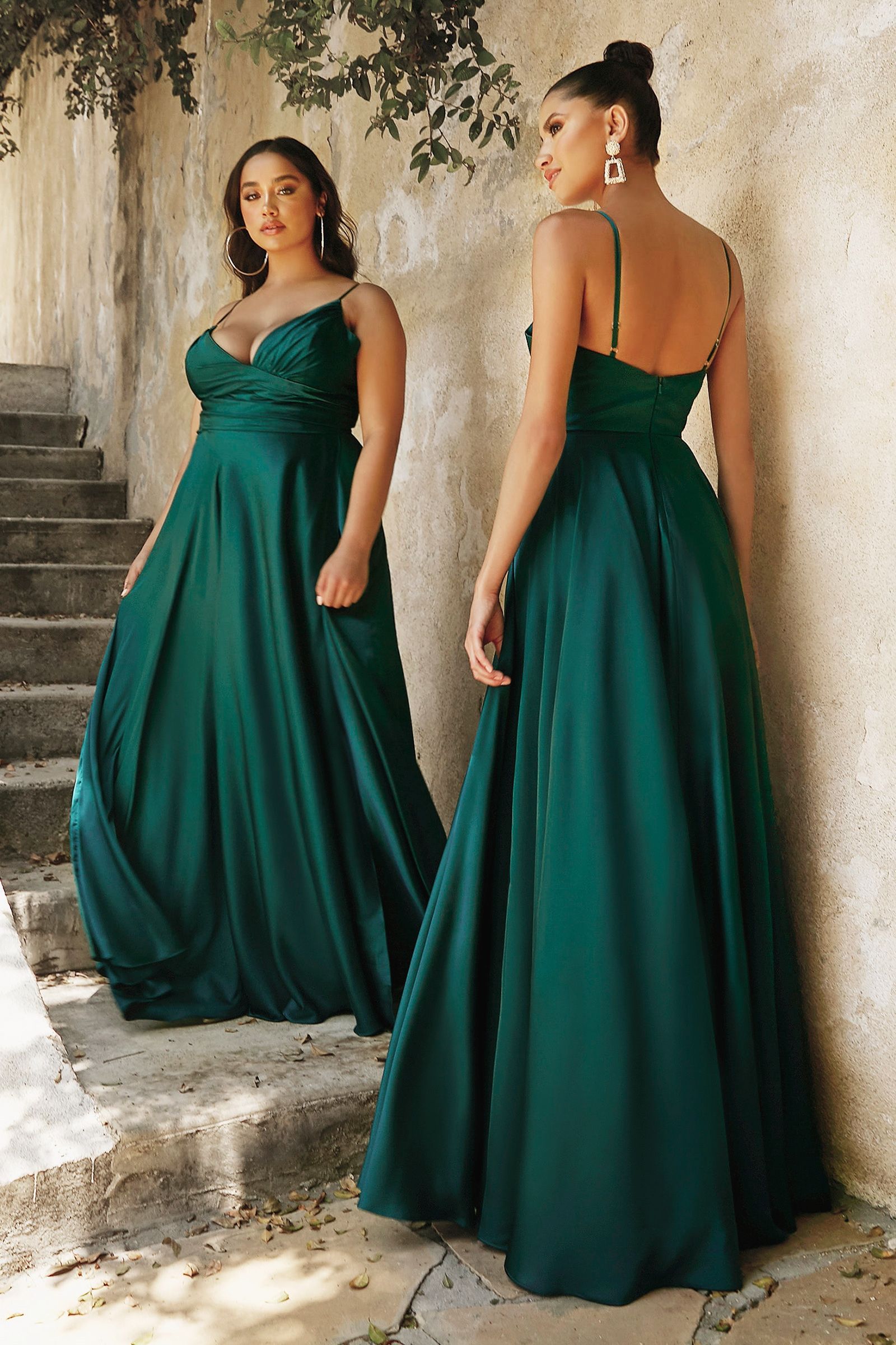 Sweetheart Neckline Soft Satin A-Line Curvy Fit-4