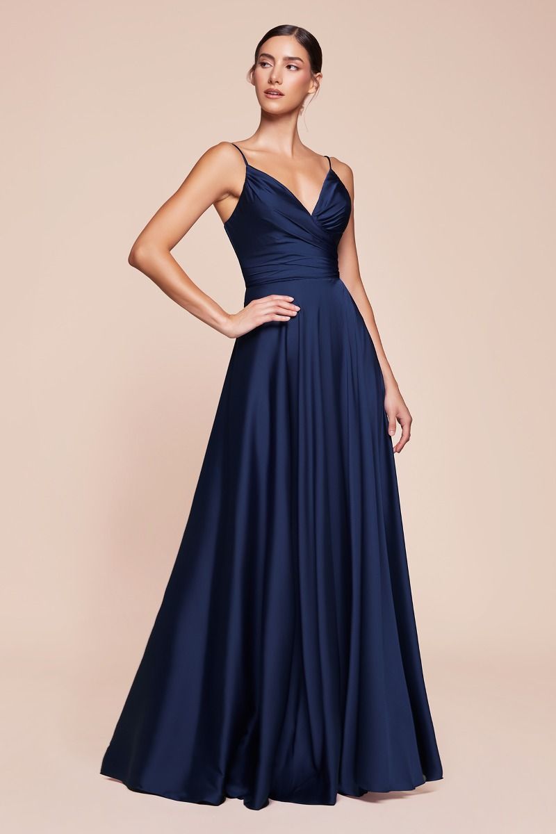 Soft Satin A-Line Sweatheart Neckline With Slit-13