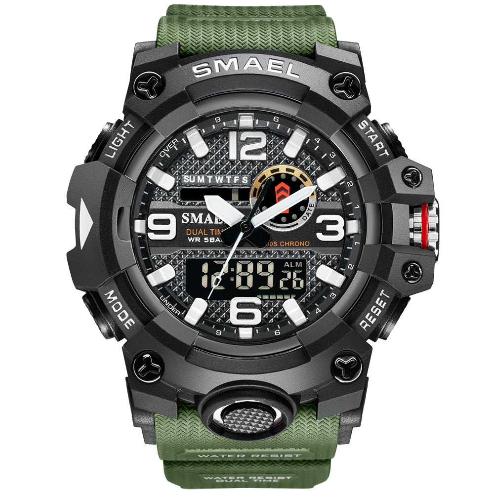  Time Digital Watch Quartz 50m Waterproof Watch 
